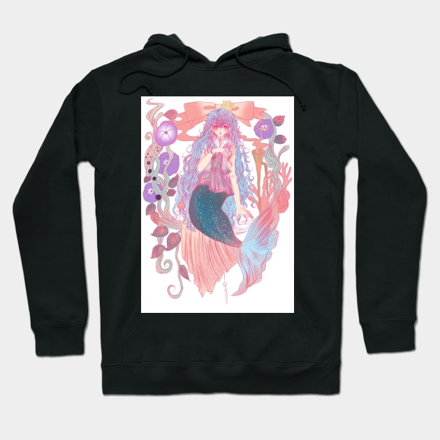 Macaron mermaid cute pastel illustration anime manga style kawaii Hoodie by meisanmui